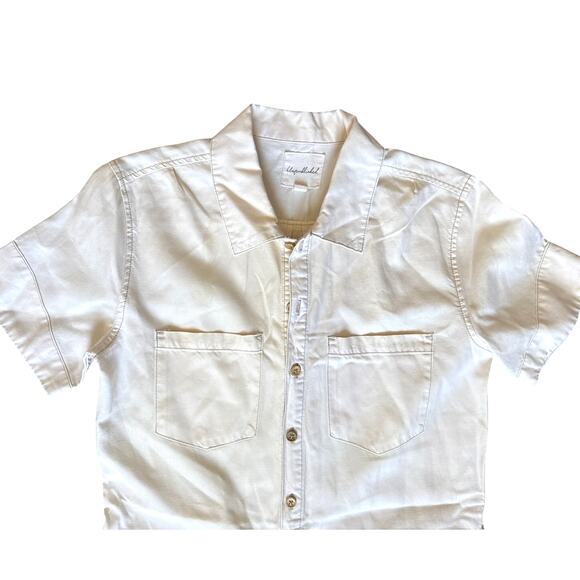 Unpublished Cropped Bone Cream Union Suit Jumpsuit Size Small - Picture 3 of 9